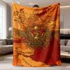 2026 Latest Flannel Blanket 1pc Vintage Roman Empire Theme Pattern Printed Soft Flannel Blanket, Suitable for All Seasons, Anti-Allergic and Tear Resi