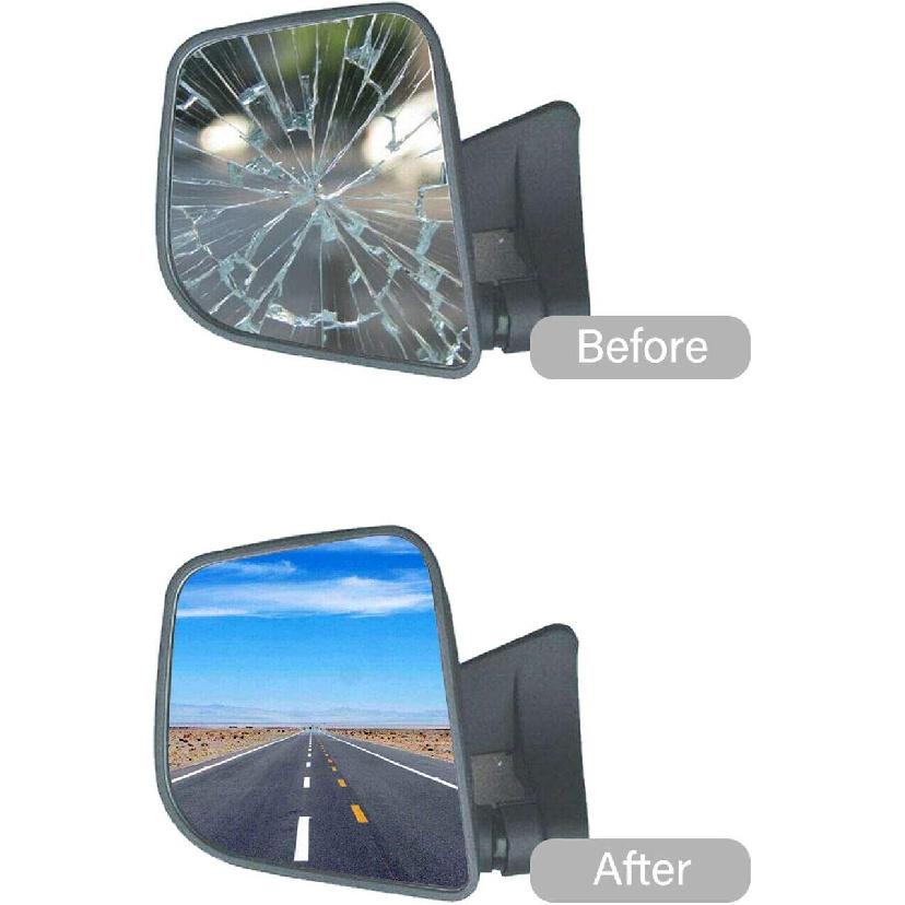 Lower Towing Mirror Replacement Glass fit for 1994-2009 Dodge Ram 1500 2500 3500 4000 4500 5500 700 Van Pickup Truck Passenger Right Side RH Flat,