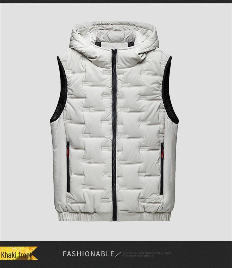 Men's Hooded Thickened Autumn/Winter Fashion Vest - Warm, Leisure Cotton Waistcoat Jacket