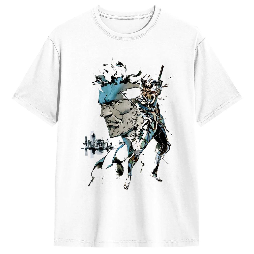 Unisex T-shirt Metal Gear Solid Snake MGS Crazy Ren Bomull T-shirt Kortärmad T-shirt Rundhalsad Kläder 4XL 5XL 6XL