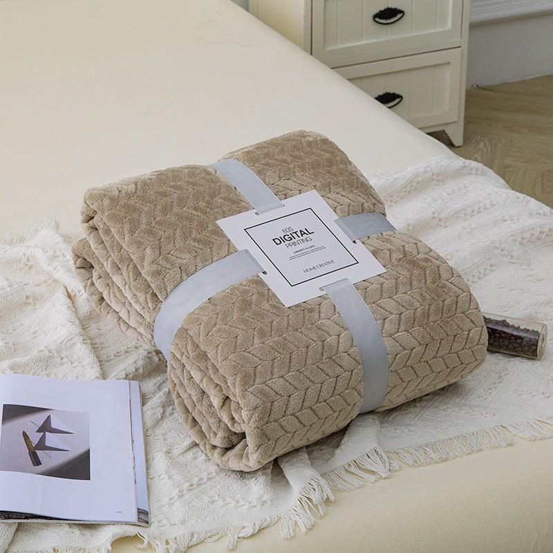 Thickened Flannel Wheat Ear Blanket for Office & Air Conditioning Use