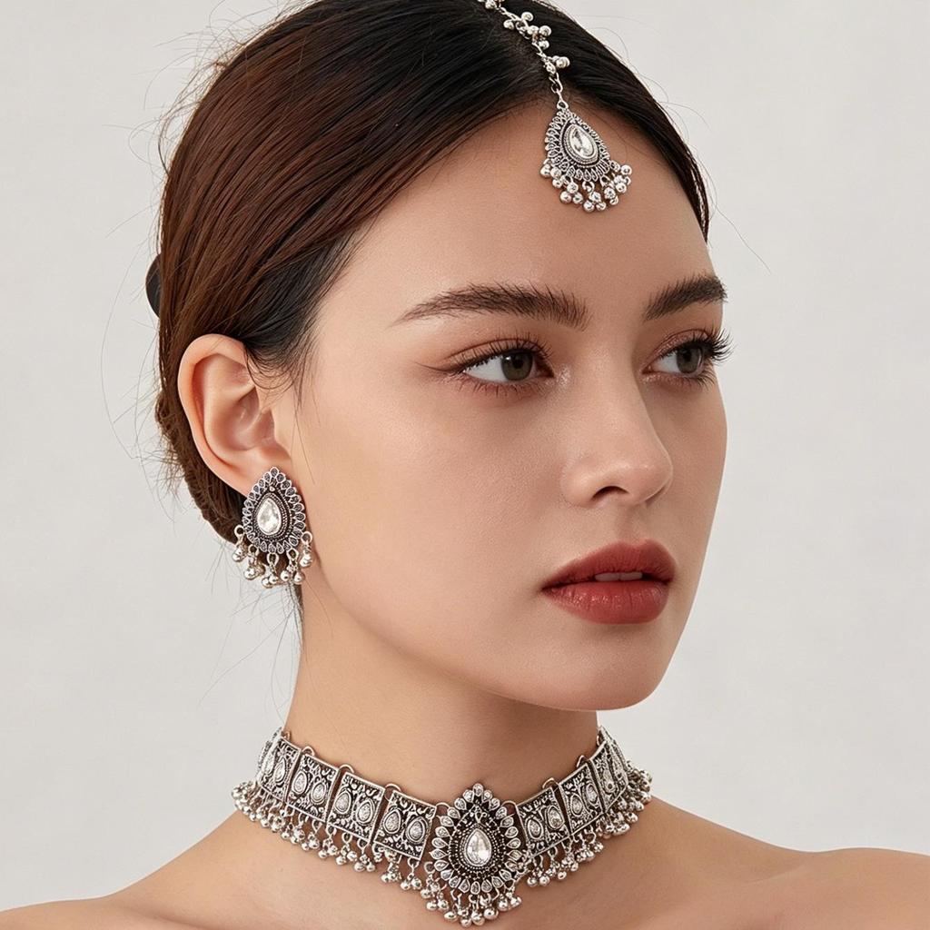 European Exotic Classical Dignified Earrings: Filigree Water Drop Jewelry Set