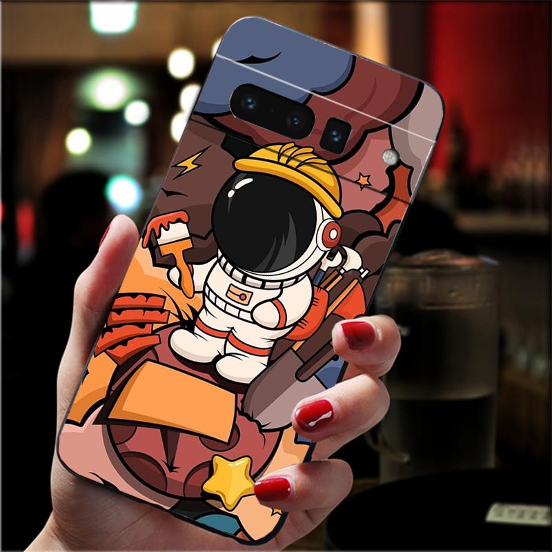 Phone Case For Google Pixel 10 9 Pro XL 9A 8 7 6 Pro Pixel 8A 7A 6A Pixel 8 7 6 5 Cute Astronaut