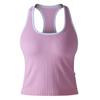 New Thread Knitted Yoga Sleeveless U-Neck Vest, Quick Drying Breathable Tight Fitting Top, Running, Fitness, Beautiful Back For Women