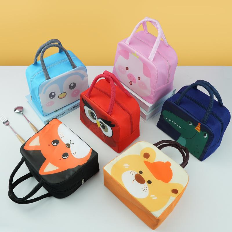 Cartoon Handheld Lunch Bag Cute Pet Lunch Bag Fresh-Keeping Ice Bag Thickened Aluminum Foil Insulated Bag Lunch Insulated Bag