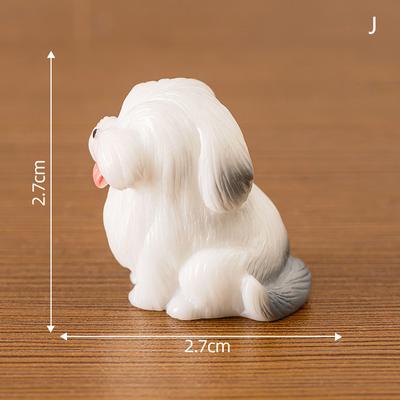 Mini Resin Dog Statue Model Micro Landscape Decoration For Car Home Desktop Ornaments