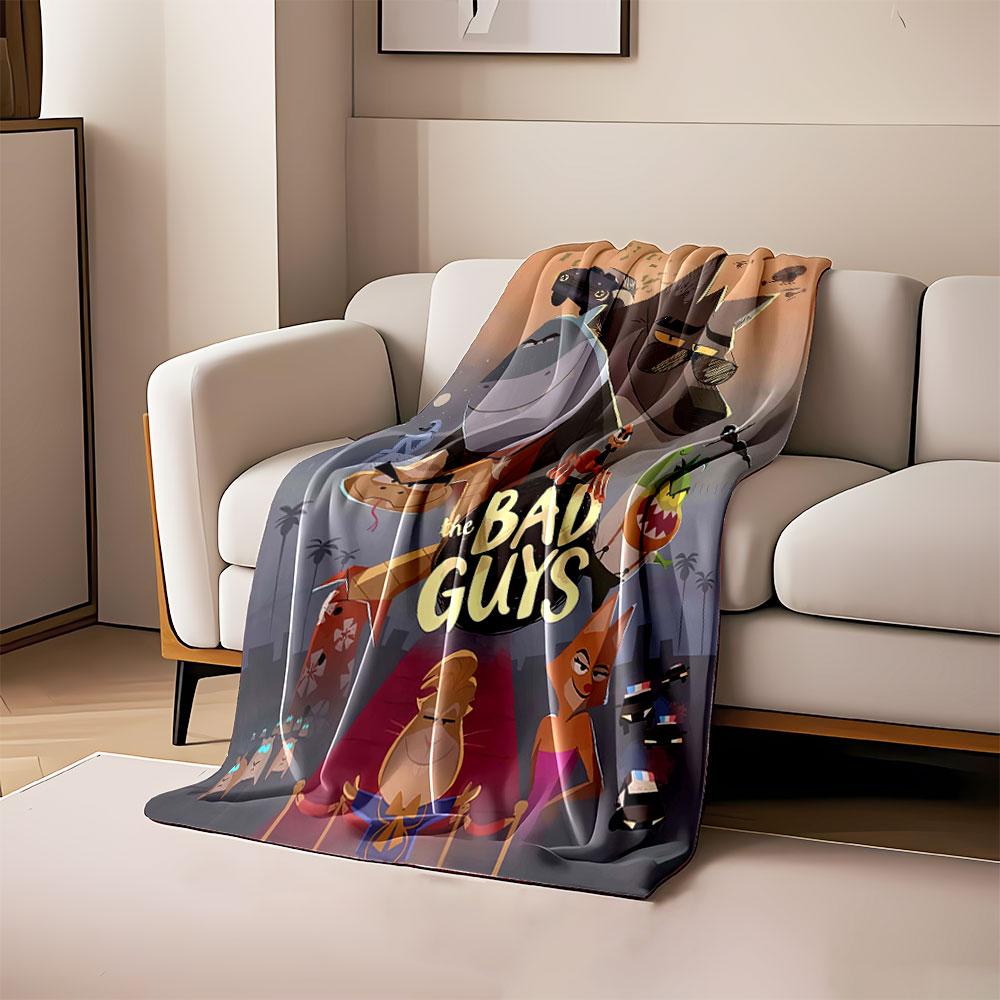 

Anthropomorphic animals in stylish outfits with action and crime themes. for all seasons blanket lunch break throw gift 80cm x 120cm