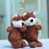 Adorable Cute Red Fox Plush Toy Keychain Soft Cartoon Animal Doll Hanging Decor