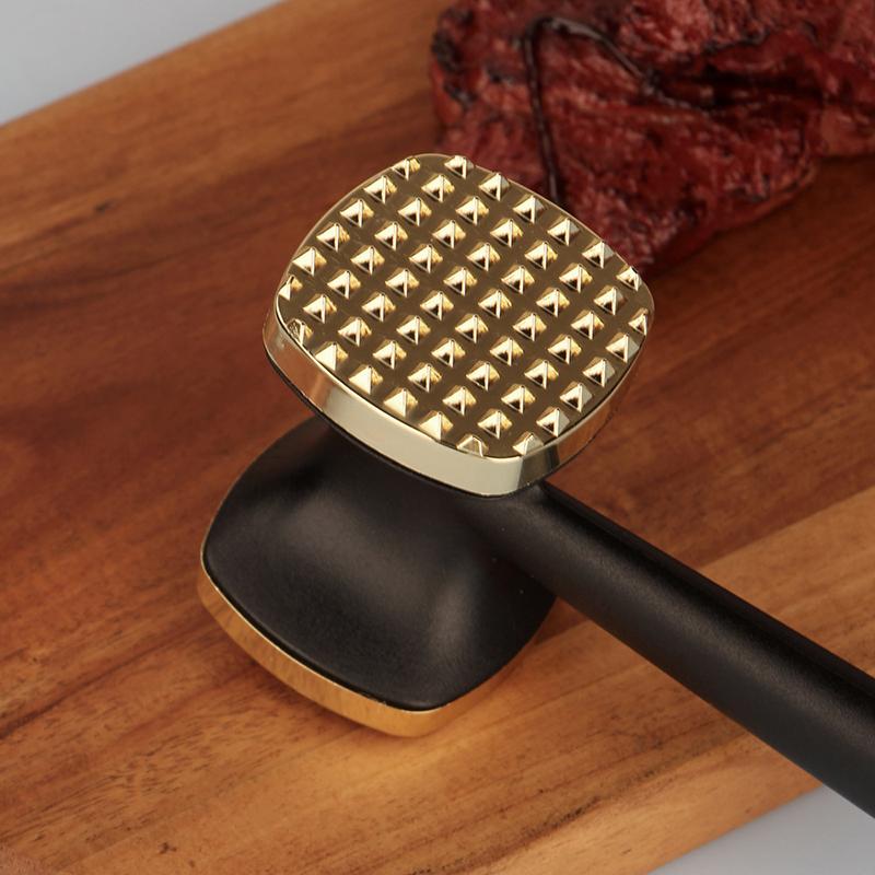 Heavy-Duty Kitchen Meat Mallet With Rubber Handle And Alloy Hammer Head For Easy Pounding And Tenderizing Of Meat