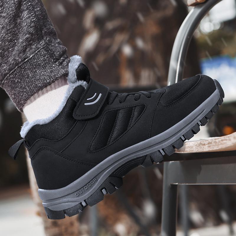 TUINANLE Women's Winter Snow Boots - Large Size, Velvet-Lined, Thickened, for Middle-Aged & Elderly Men Cotton Shoes