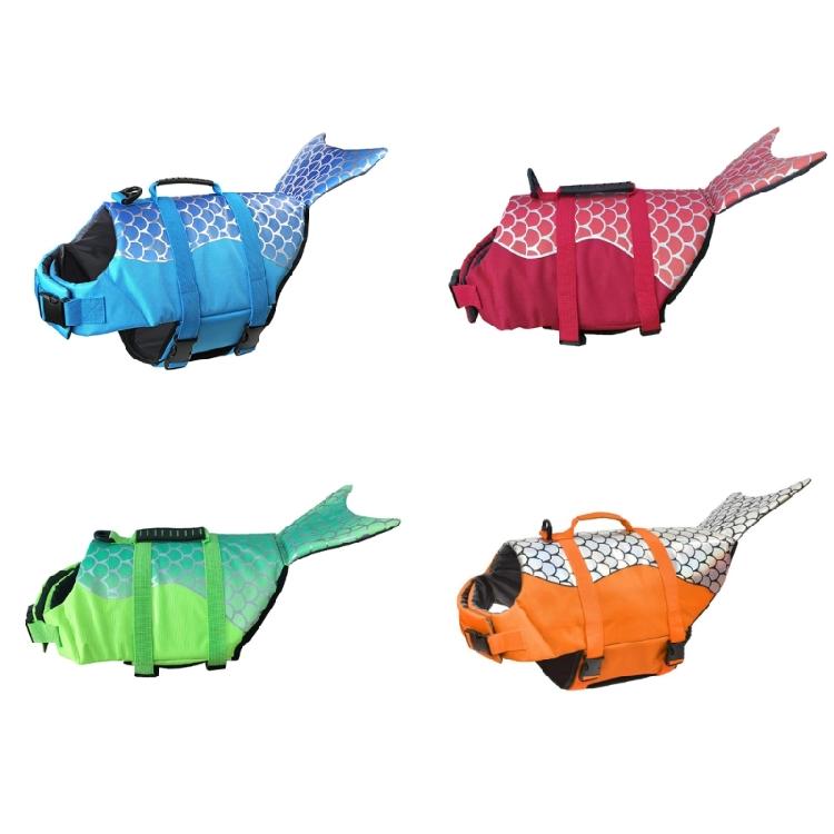 Dog Swim Coat For Mini Breads Modern Polyester Fabric Life Vest With Reflective Detail For Night Safety
