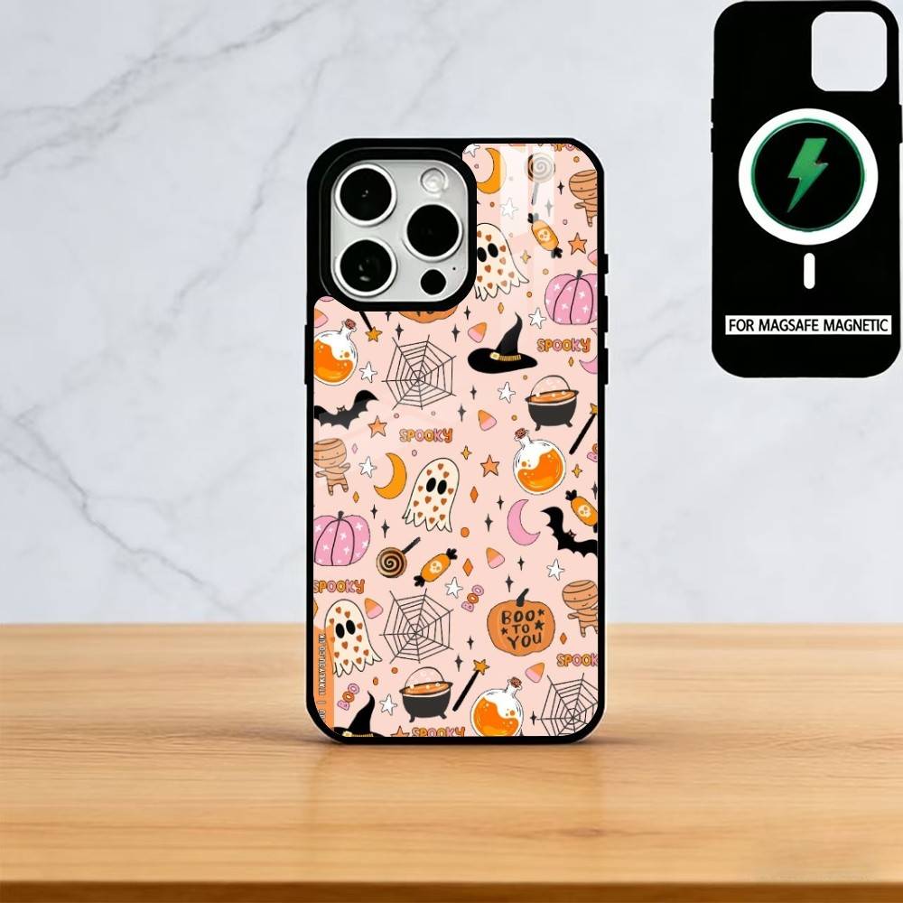 

Halloween Phone Case For iPhone17,16,15,14,13,12,11 Plus,Pro Magnetic For Magsafe Wireless Charging iPhone11ProMax