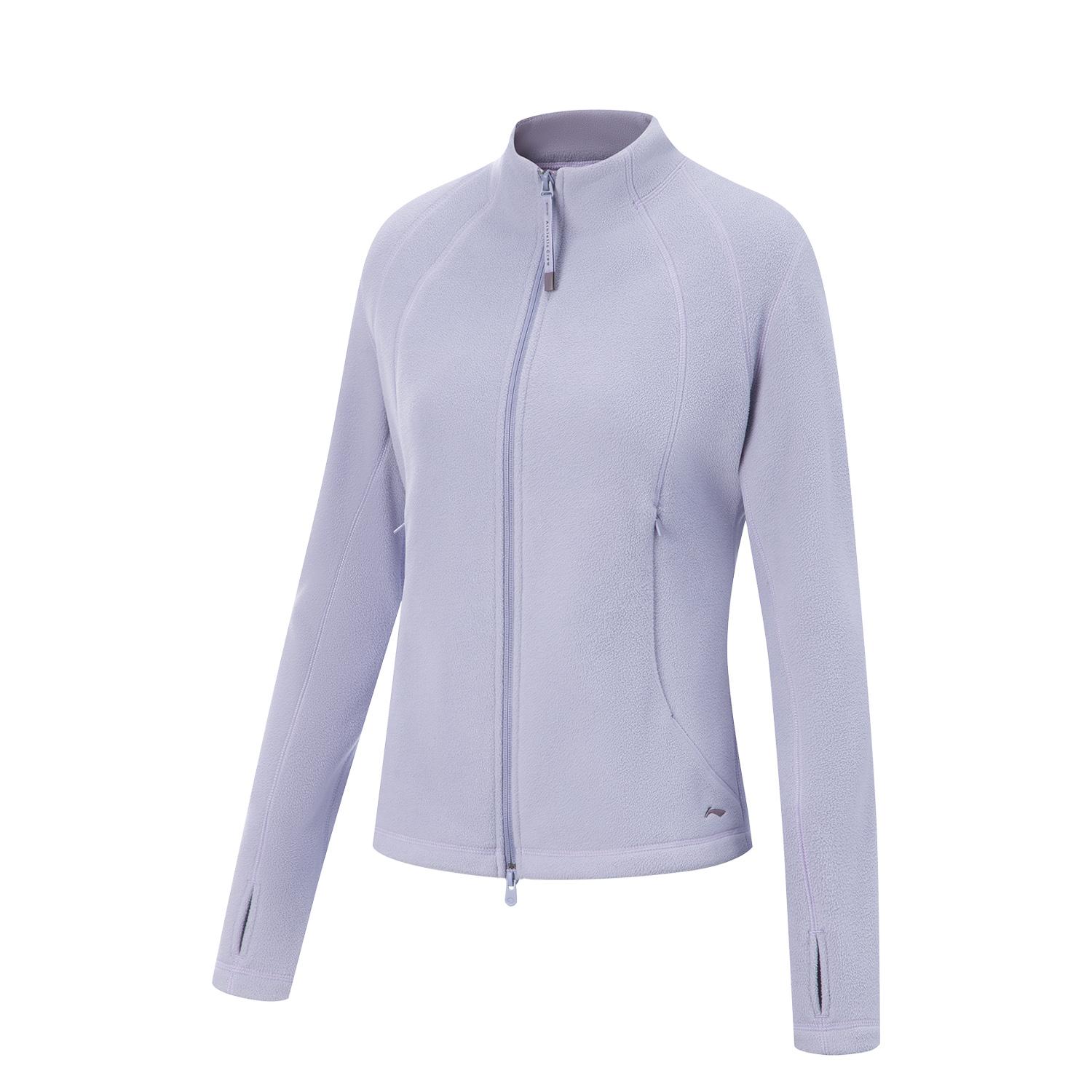 

Li-Ning Fitness Series Slim Fit Stand Collar Logo Embroidered Jacket Women Jacket AWDVC36-1 XS