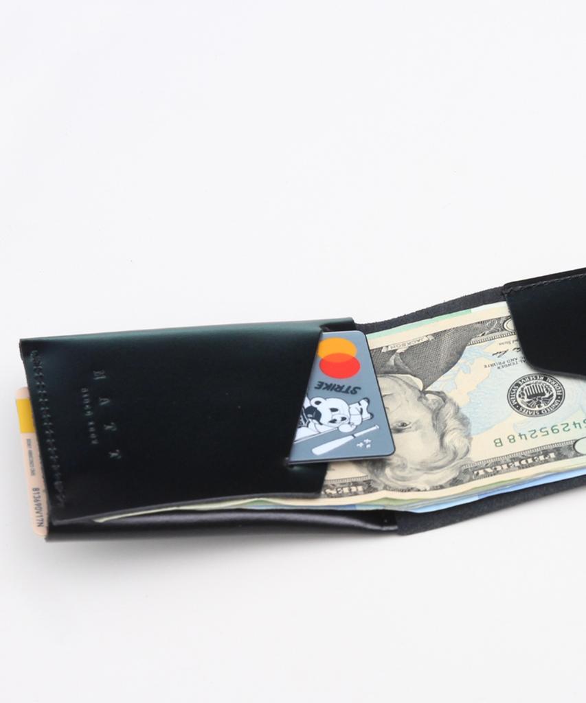 Matt [Claasic] Box Cowhide Buckle Wallet Black