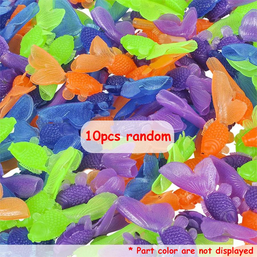 20pcs Color Simulated Goldfish Fish Tank Aquarium Decorations Artificial Floating Plastic Decor Fish Desktop Miniature Ornament