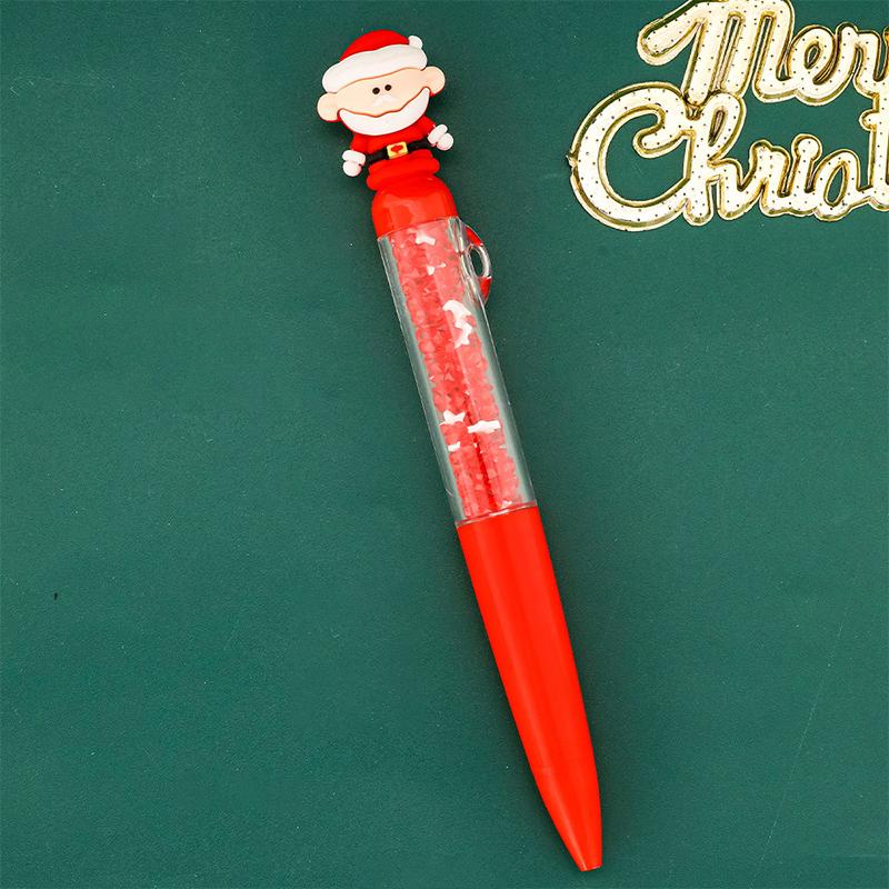 Cartoon Christmas Ballpoint Pen Cute Santa Claus Pen For Student Stationery Gift