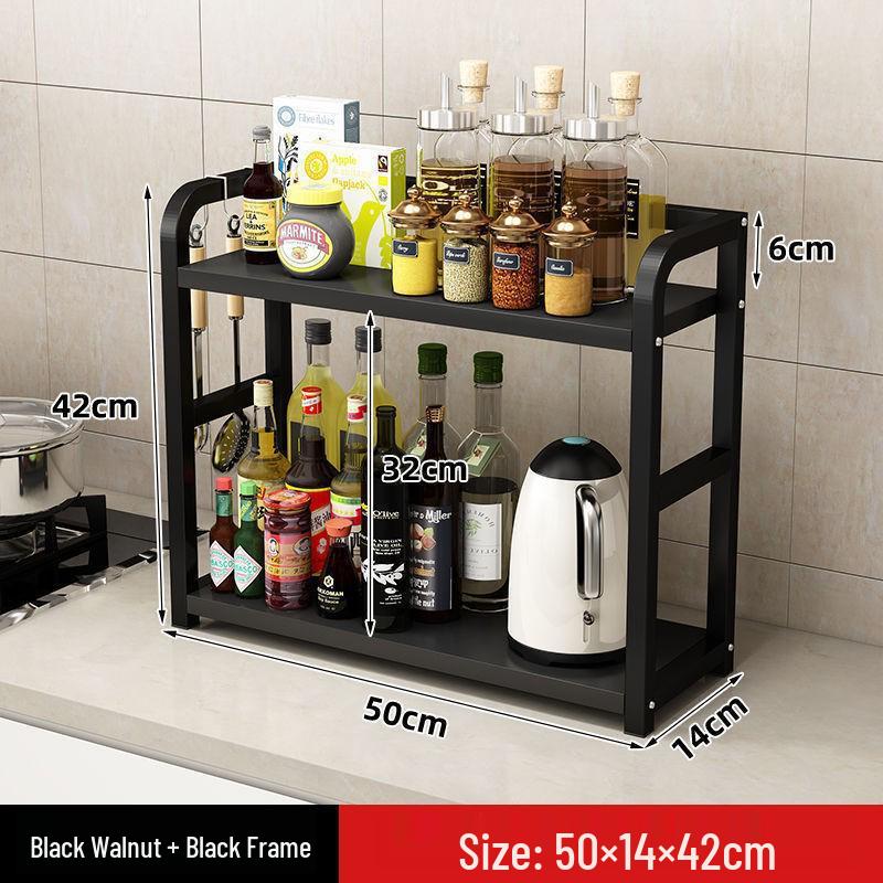 Estantería de Almacenamiento Multicapa para Cocina para Especias, Condimentos, Utensilios de Cocina y Aceites Embotellados.