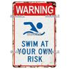 SQ-DGLZ Vintage Warning Pool Rules Metal Sign Plate Tin Sign Plate Home Bar Door Wall Decor Sticker Decoration Plaque Poster