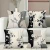 Black White Flower Pattern Decorative Cushion Pillow Set Polyester pillowcase, sofa decorative cushion cov Headboard Pillow
