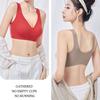 Tank Top Style Seamless Bra Women's Sports Bra No Steel Ring Gathered Bra Double Breast Anti Sagging Thin Bra