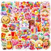 50 Colorful Candy Cartoon Graffiti Stickers Colorful Lollipops Dessert Gummy Bears Stickers Diy Handbook Stickers