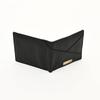Men's Leather Wallet 2S Grablk -Premium Black Grained Napa Leather Wallet with Coin Pocket & 4 Card Slots - Luxury Slim Bifold Design