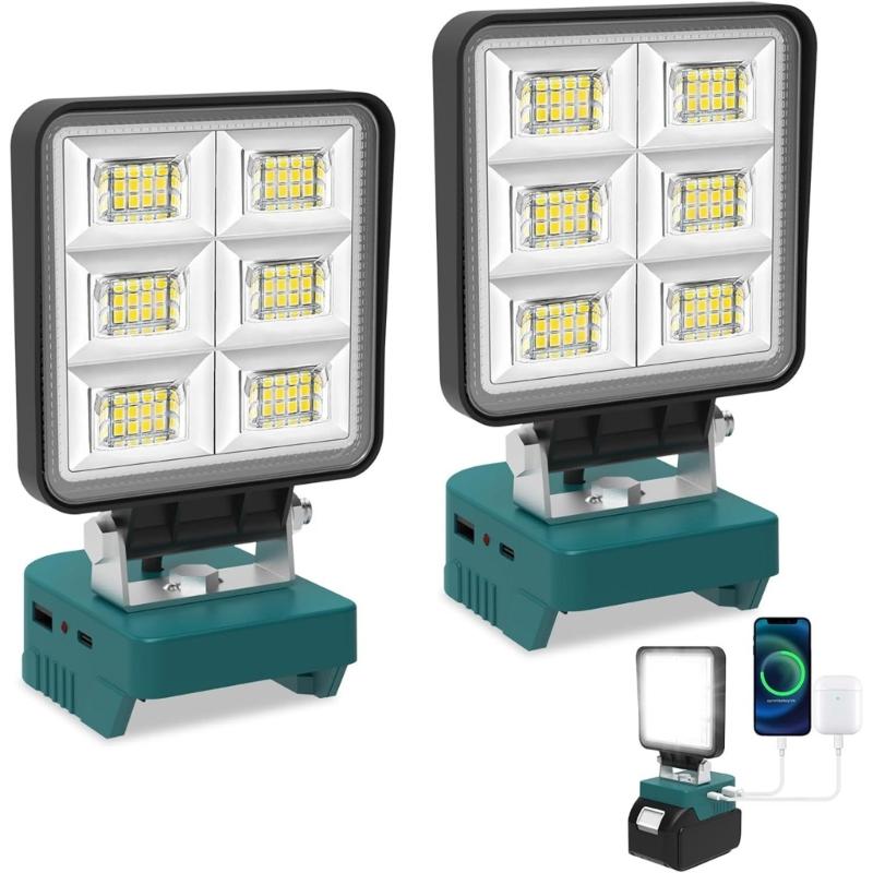Solid ABS Multi Functional Work Light with Adjustable Head for Car Repair Camping and Night Tasks High Luminances
