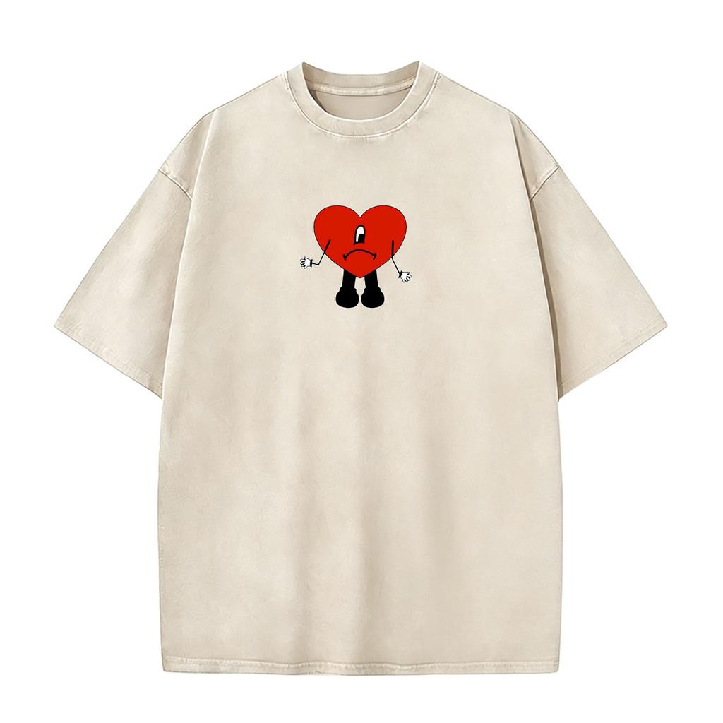 Rapper Bad Bunny Un Verano Sin Ti T-shirt Lavata Vintage Debi Tirar Mas Fotos T-shirt DTMF da Uomo e da Donna Moda Hip Hop T-shirt