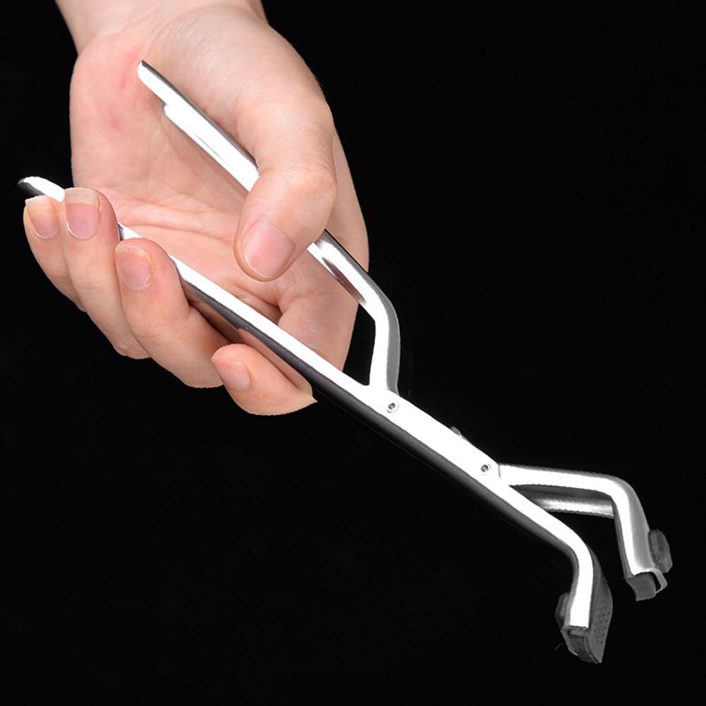 Stainless Steel Anti-Scalding Clip Heat Resistant Long Handle Plate-Grippers Kitchen Tool for Home Steaming Pot Bowl Dish Holder
