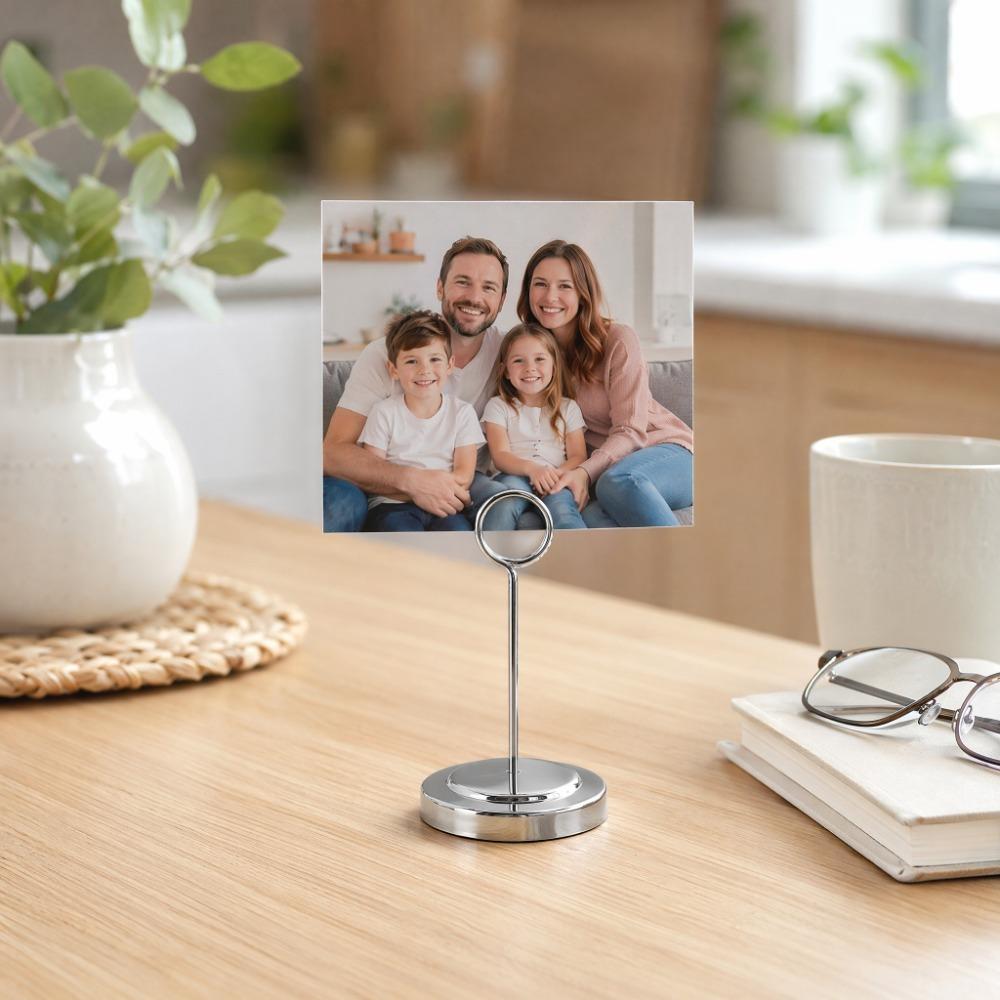 Stainless Steel Table Number Holder Durable Table Sign Stand Reusable Place Card Holder Office