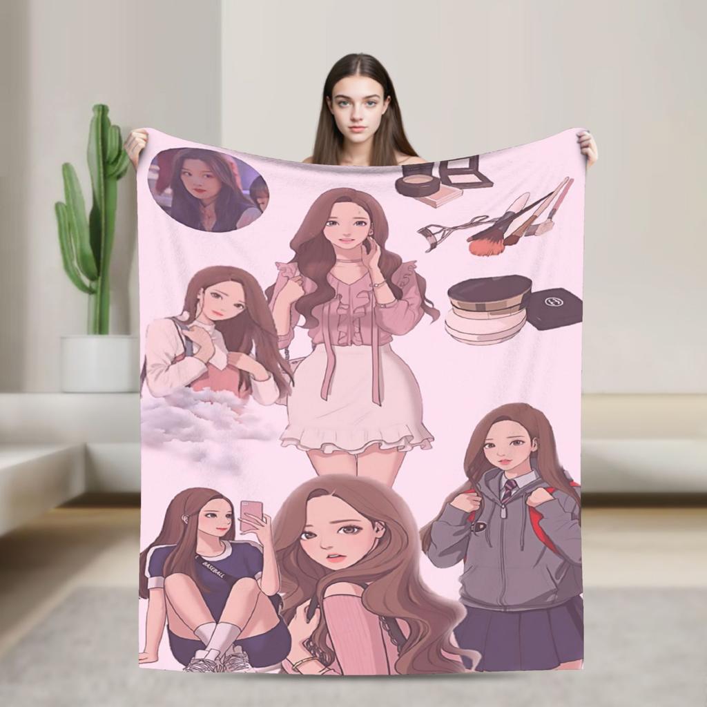 True Beauty Series Hwang in Youp Cha EunWoo Blankets Fleece  Super Soft Throw Blankets for Bedroom Sofa Bed Rug