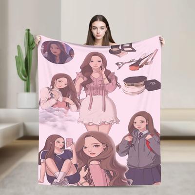 True Beauty Series Fleece Throw Blankets Mun Ka-Young Blanket for Sofa Bedroom Lightweight Thin Quilt