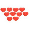 10 PCS Tennis Racket Vibration Dampener Heart Shape Silicone Tennis Shock Absorber Red