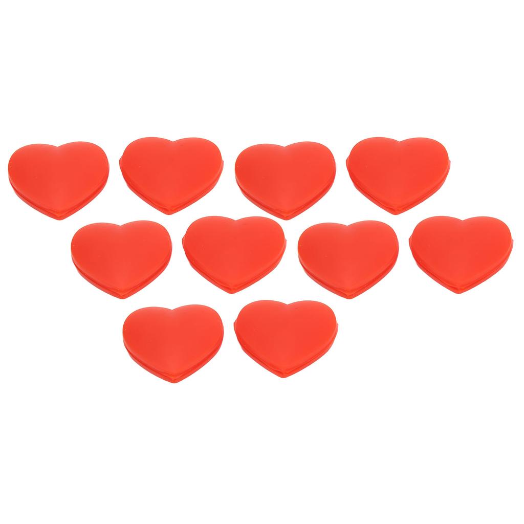10 PCS Tennis Racket Vibration Dampener Heart Shape Silicone Tennis Shock Absorber Red