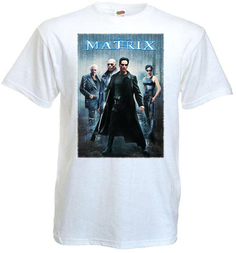 Matrix v1 T-shirt white movie poster all sizes S5XL S