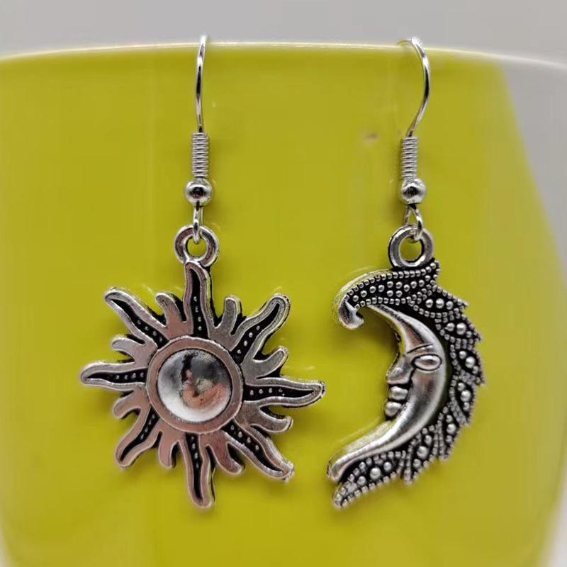 A Song of Ice and Fire Asymmetrical Sun, Moon, and Star Earrings