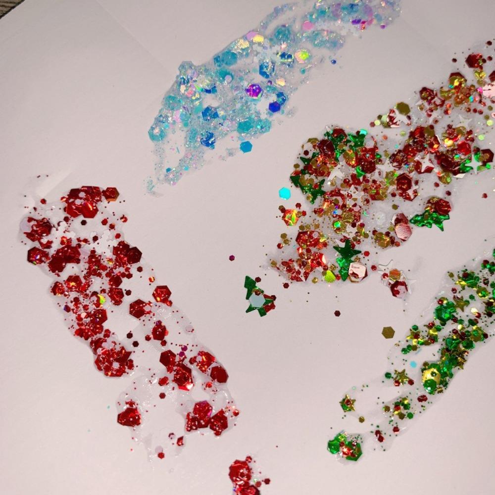 6Pcs/Set Heart Star Moon Sequins Body Nail Glitter Gel Eyeshadow Sequin  Face Body Decorations