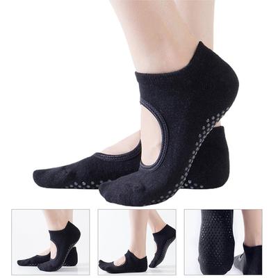 Backless Non-Slip Fitness Pilates Socks Cotton Women Sport Yoga Socks Ballet Dance Slippers Barefoot Sock Workout For Gym