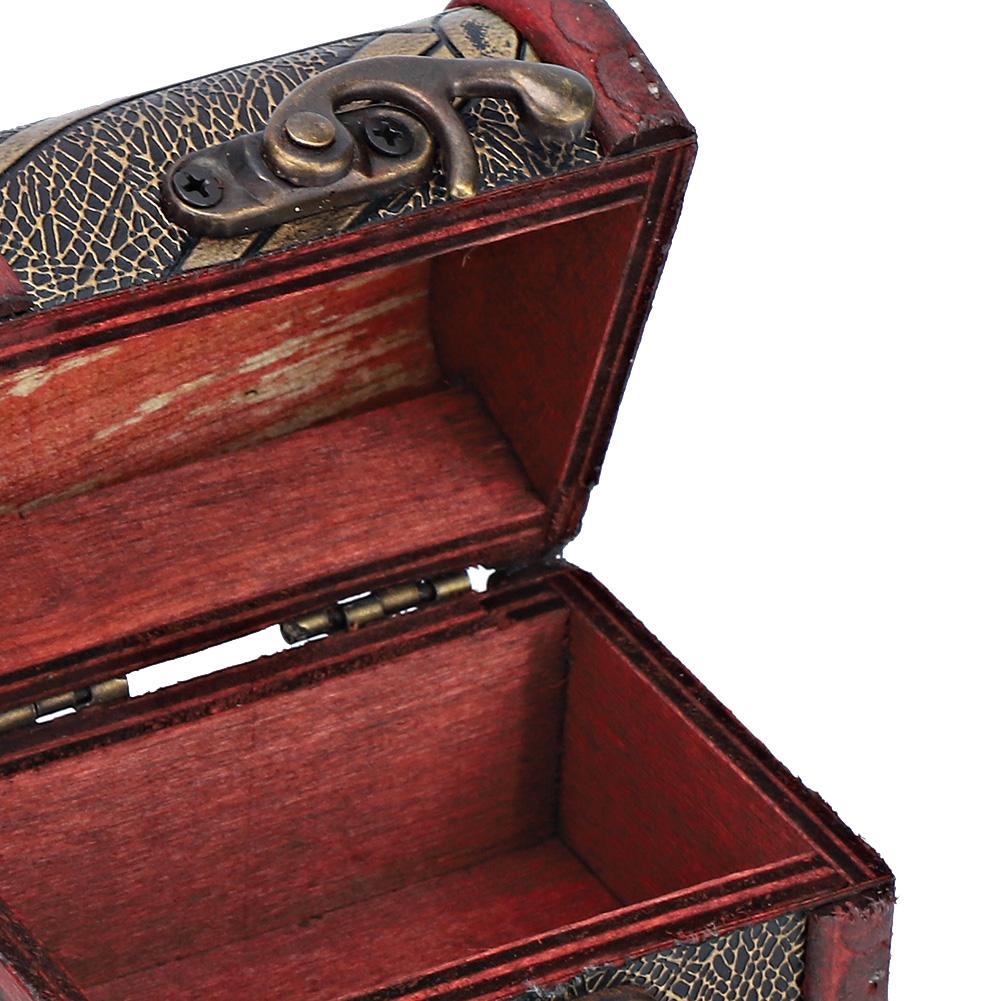   Wooden Jewelry Storage Box with Clasp, Vintage Handcrafted
