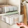 Clothing Storage Box Plastic Transparent Organization Box Household Drawer-Type Layered Storage Boxes Organize Accessories