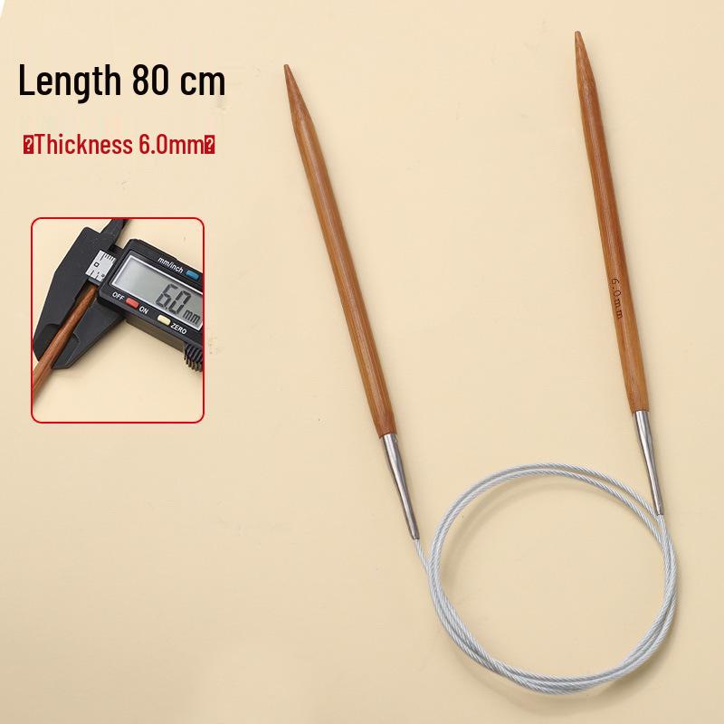 Bamboo & Stainless Steel Circular Knitting Needles - Handmade Tools for Sweater, Yarn, Crochet, and Straight Needles.