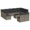 VidaXL Salon de Jardin avec Coussins 13 pcs, Canapés de Patio, Ensemble de Meubles, Mobilier de Terrasse Extérieur, Noir 3260606