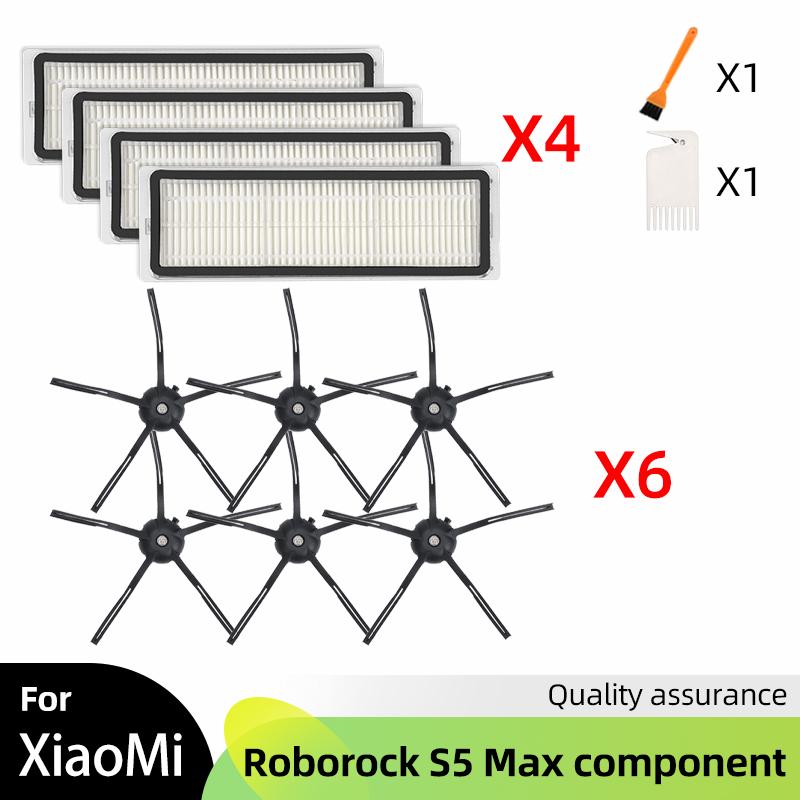 For Xiaomi 1S Roborock S5 S5 Max S6 S6 MaxV S6 Pure E4 E5 Vacuum Cleaner Accessories Main Side Brush Cover HEPA Filter Mop Parts