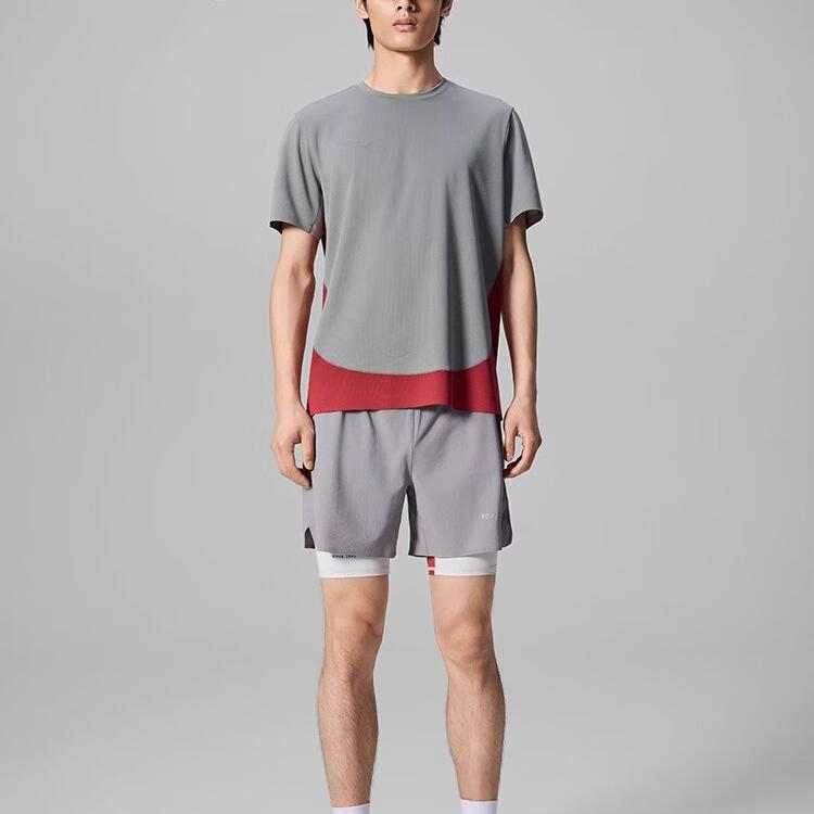 SAUCONY Running Training Series Soul Runner Fashion Versatile Round Neck Short Sleeve T-Shirt Unisex Tops Cloud-Gray SA2250ST62T-GR115