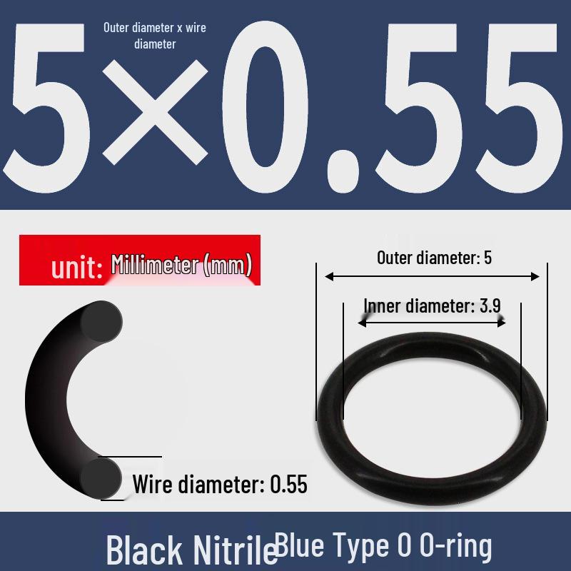 Durable Nitrile Rubber O-Ring, Wire Diameters 0.4-0.8mm, Waterproof & Wear-resistant Sealing Ring