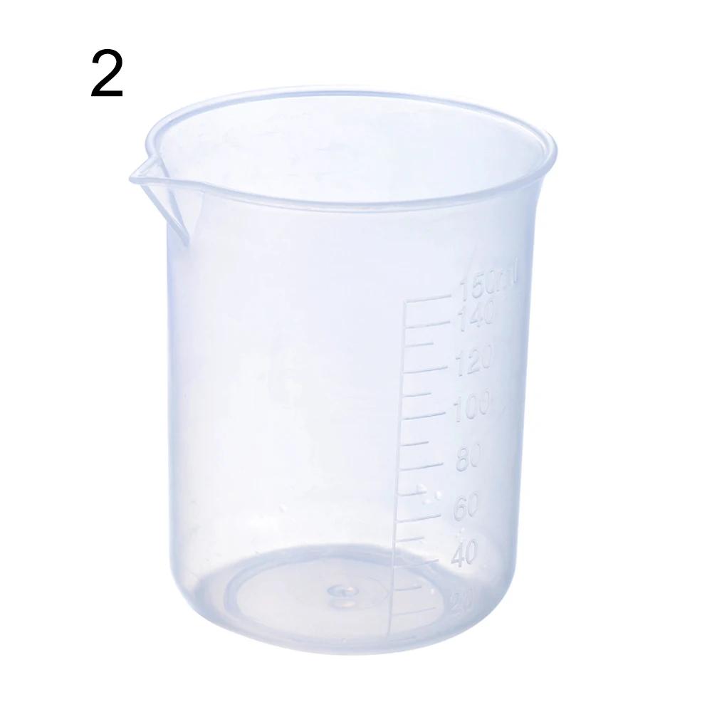 Measuring Cup Transparent Plastic Laboratory Beaker Graduated Liquid Jug Cup Kitchen Baking Cooking Measurement Scale Container