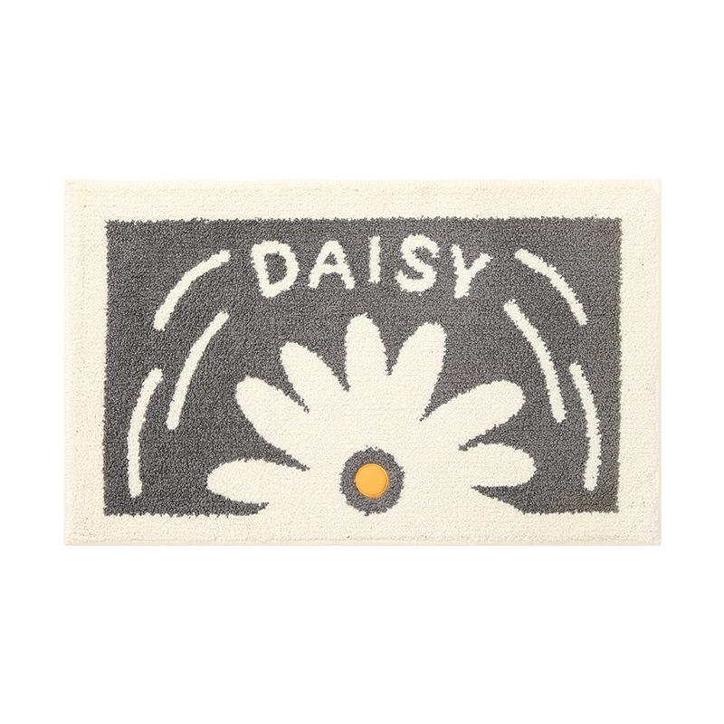 Fresh Ins Wind Small Daisies Tufted Floor Mat Household Bathroom Door Carpet Bathroom Non-slip Mat Absorbent Foot Mat