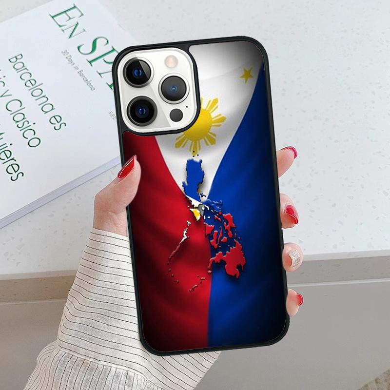 

Ph Philippines Flag Plastic Black Phone Case For iPhone 17 Air 15 16 16e 14 13 12 11 Pro Max Coque PLUS mobile fundas iPhone 11pro max