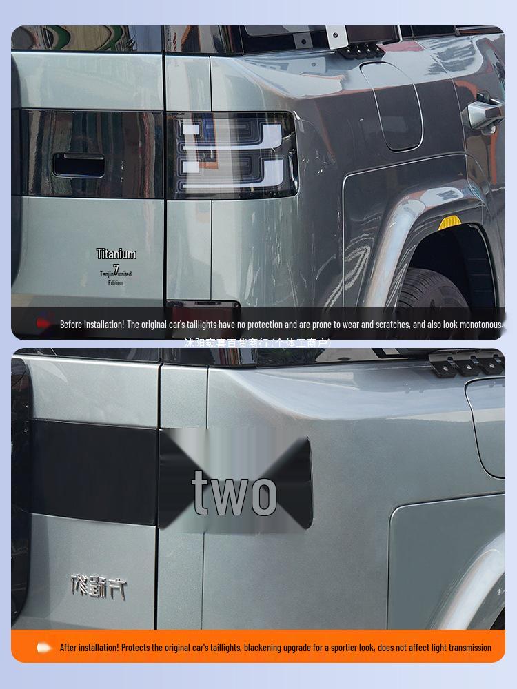 Equation Leopard Titanium 7 Smoked Taillight Protector - Black Warrior Exterior Mod.