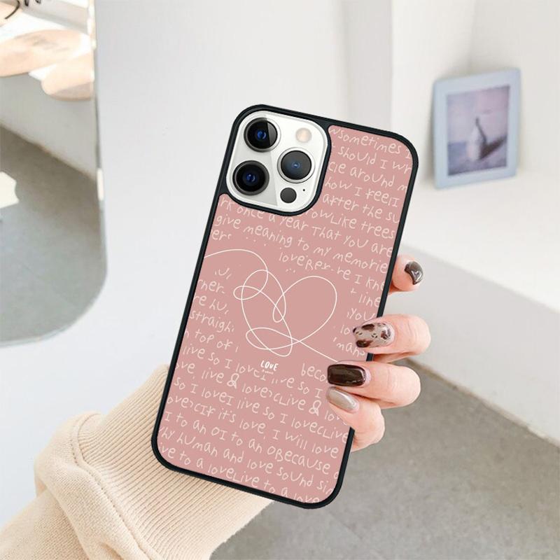 Love Yourself Answer Phone Case For iPhone 16 15 14 11 12 13 mini Pro XR XS MAX Plus coque Cover Shell